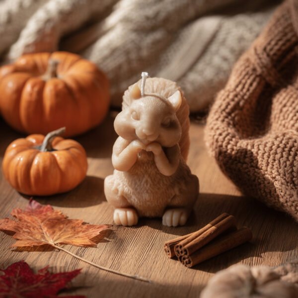 Vela Nuts & Light decorativa com aroma de gengibre e canela