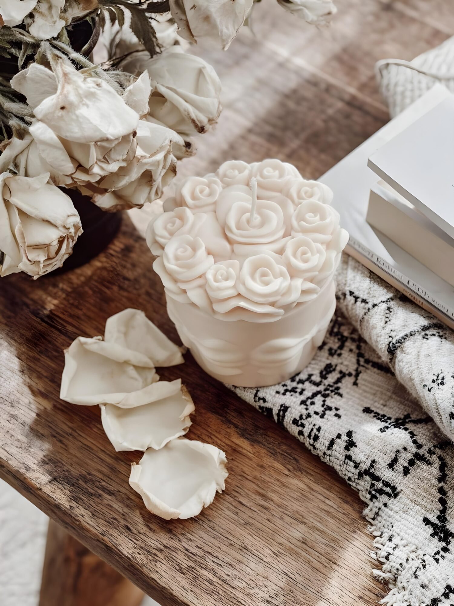 vela bouquet de rosas Mon Amour aroma morango baunilha