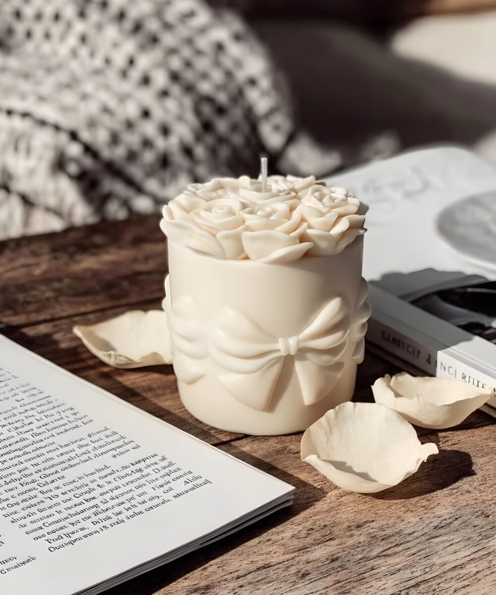 vela bouquet de rosas Mon Amour aroma morango baunilha