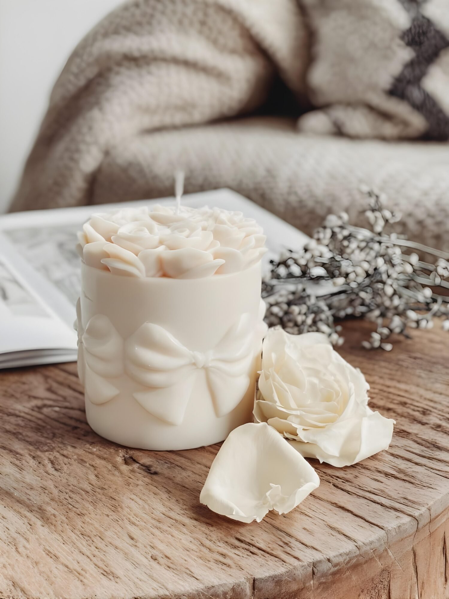 vela bouquet de rosas Mon Amour aroma morango baunilha