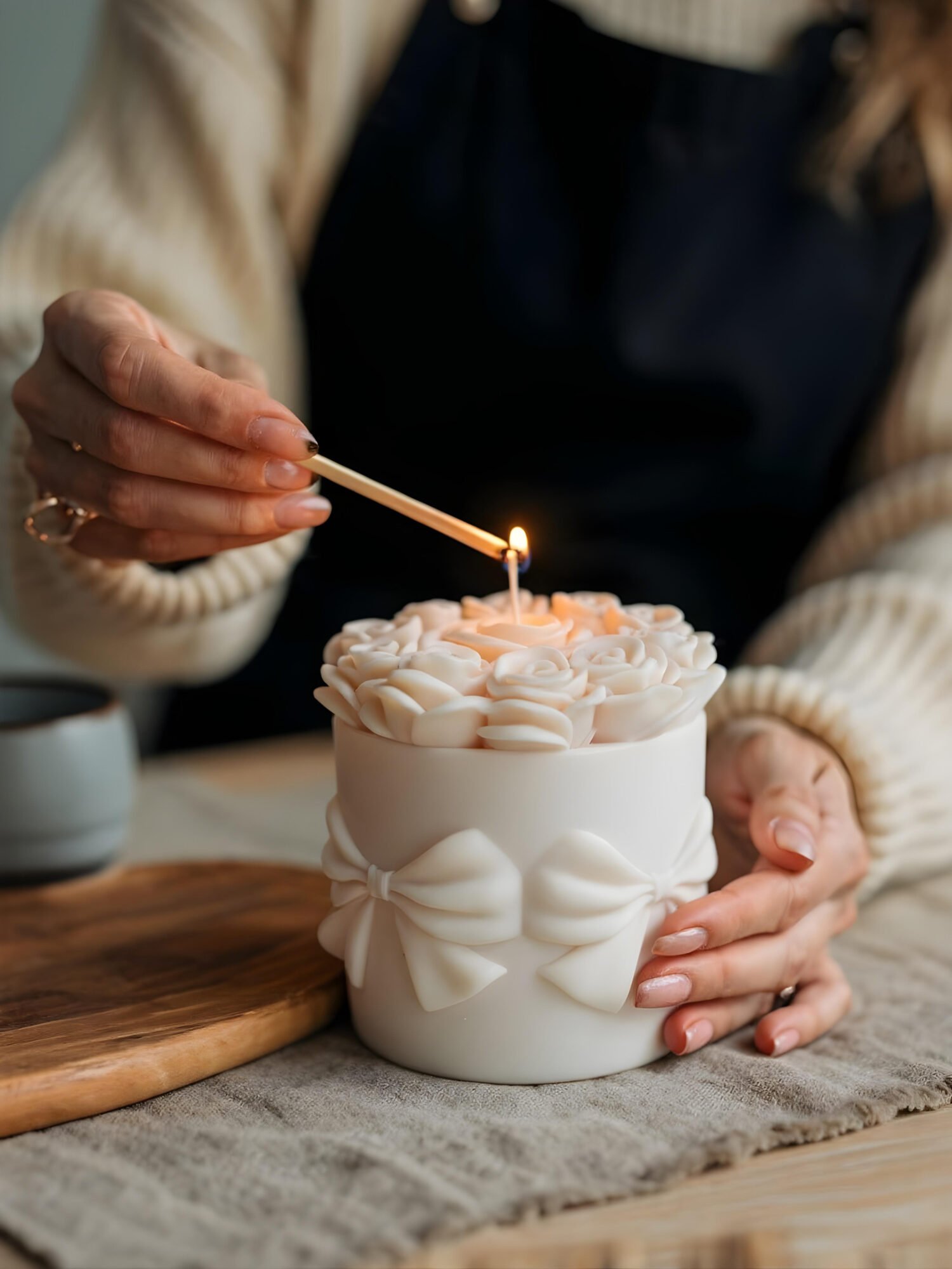 vela bouquet de rosas Mon Amour aroma morango baunilha