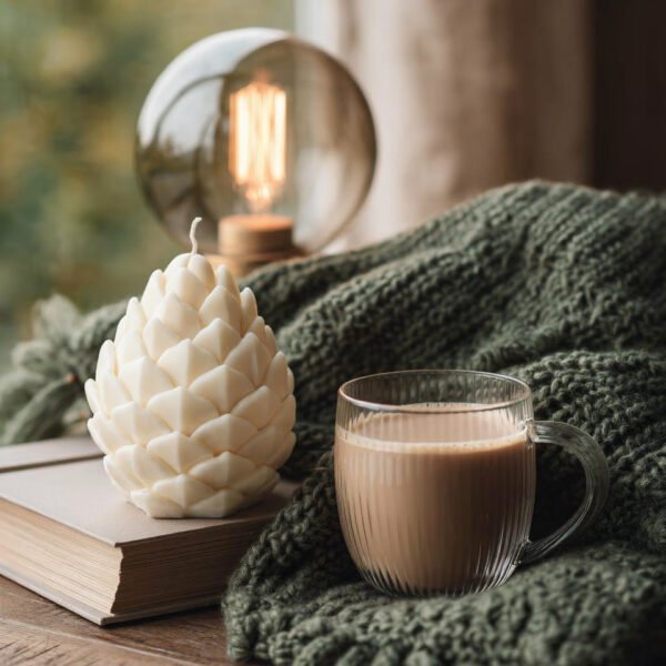 vela decorativa pinha baunilha D’Aura