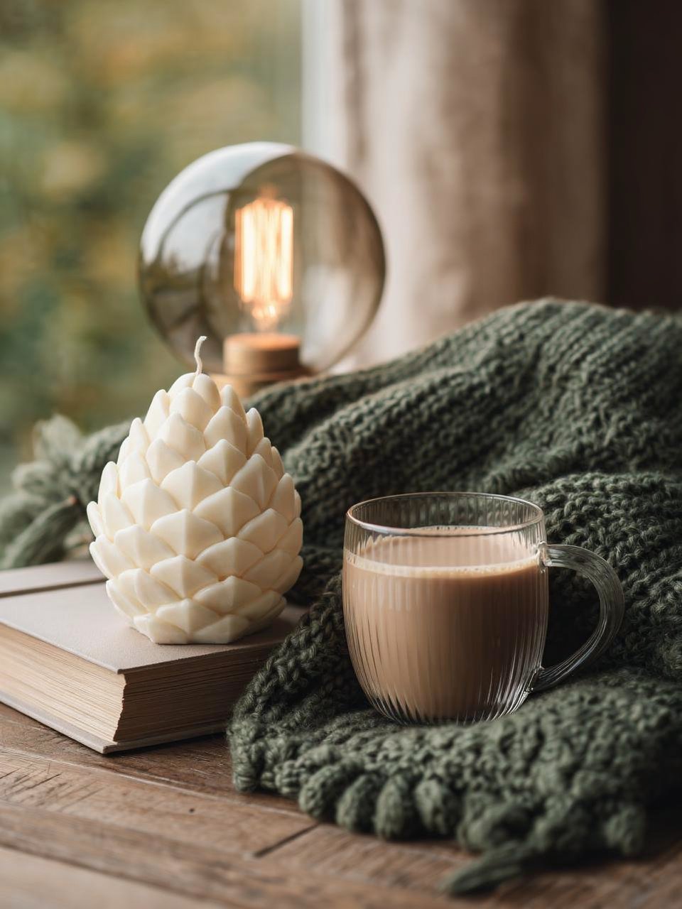 vela decorativa pinha baunilha D’Aura