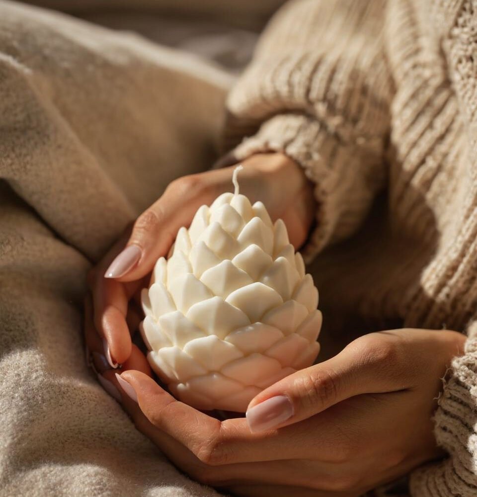 vela decorativa pinha baunilha D’Aura