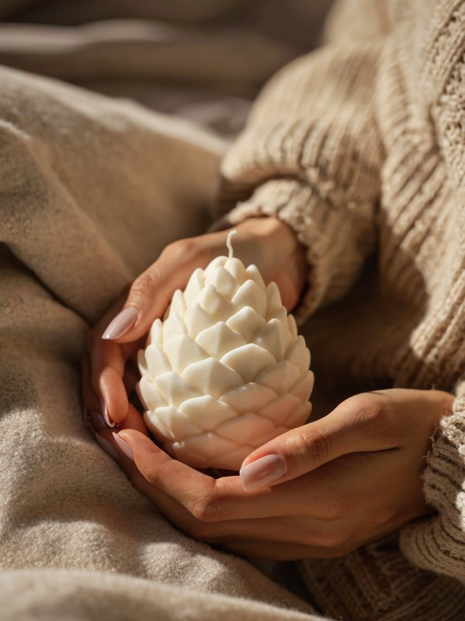 vela decorativa pinha baunilha D’Aura