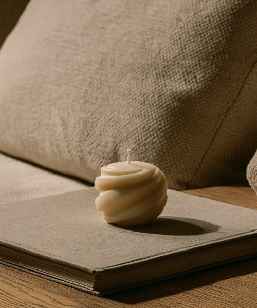 Vela Spin aroma lavanda para relaxamento e meditação