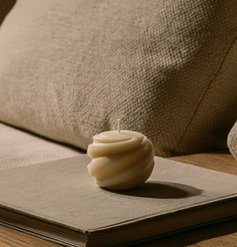 Vela Spin aroma lavanda para relaxamento e meditação