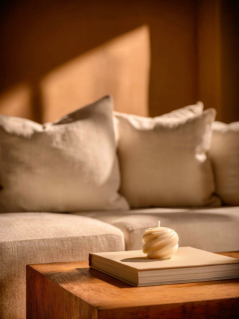 Vela Spin aroma lavanda para relaxamento e meditação