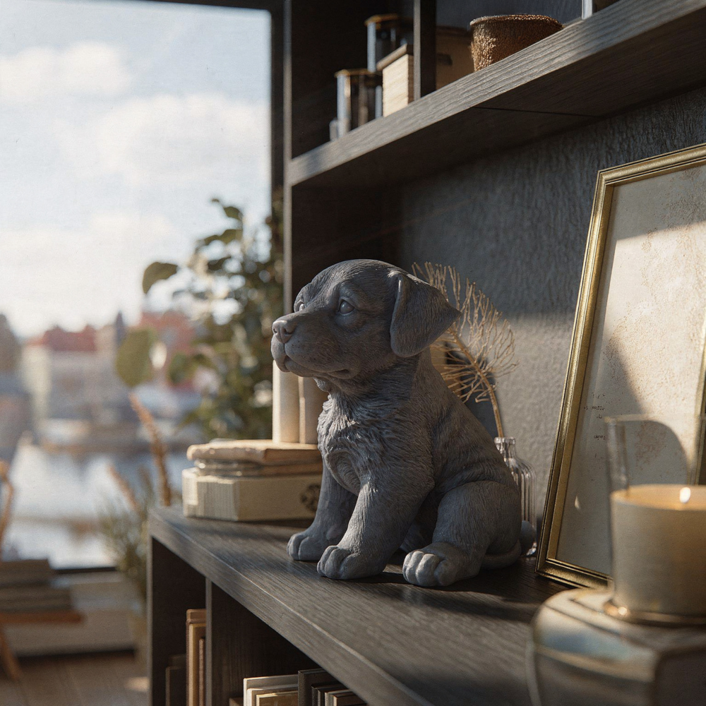 Vela Decorativa Labrador Talco