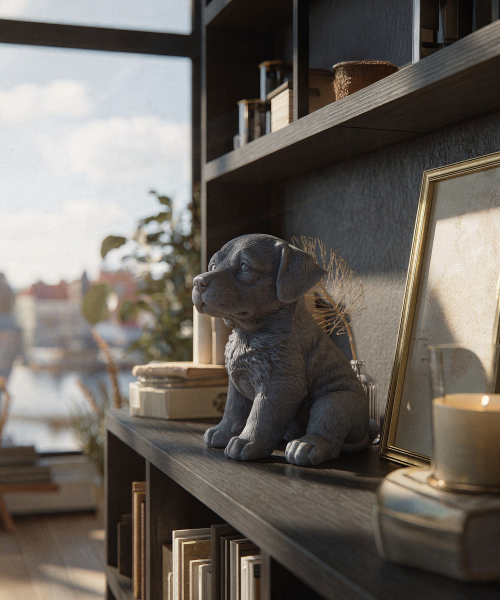 Vela Decorativa Labrador Talco