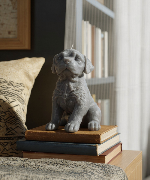 Vela Decorativa Labrador Talco