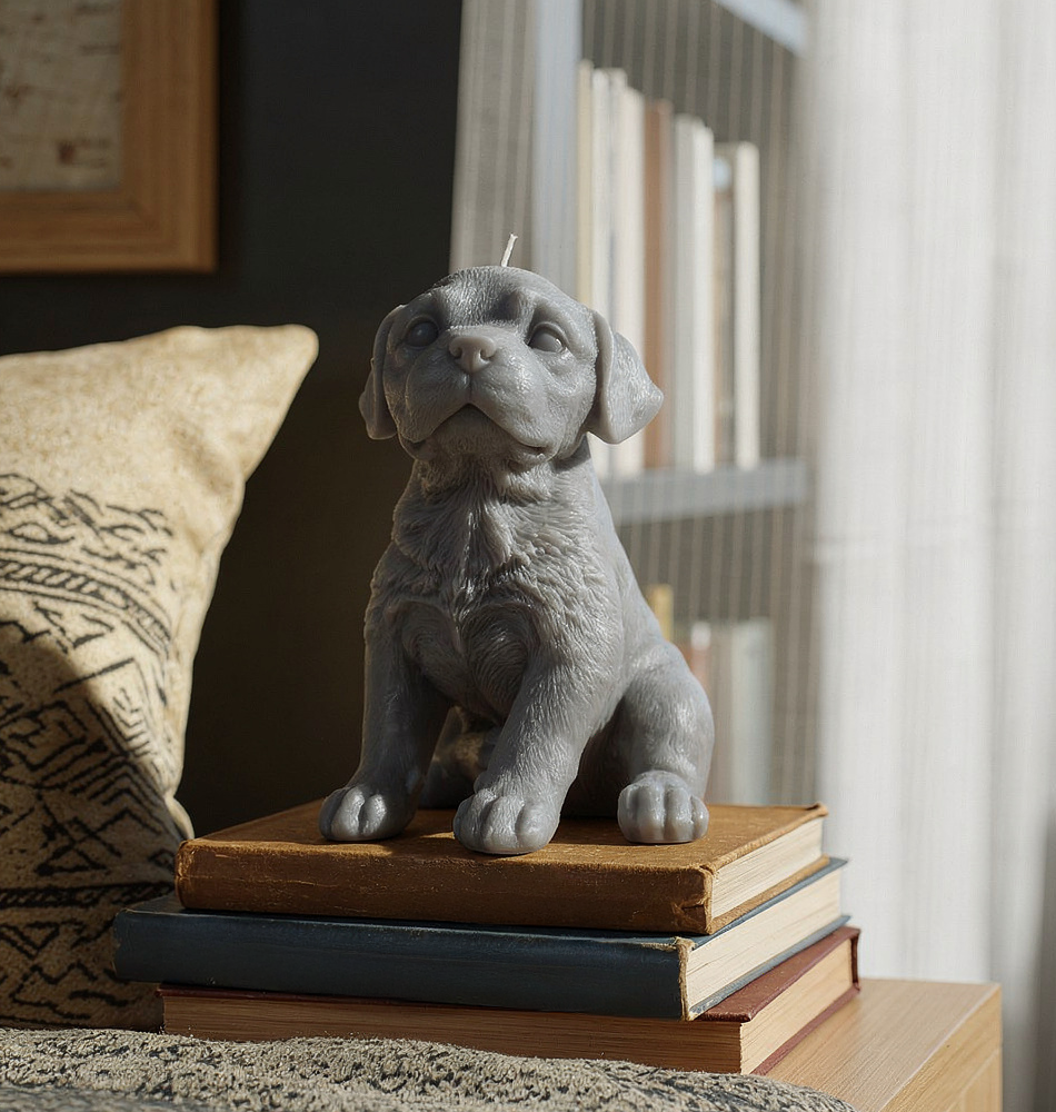 Vela Decorativa Labrador Talco