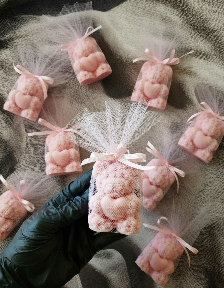 Vela Mini Ursinho Daura.pt Lembrança Vela Mini Ursinho - Image 1