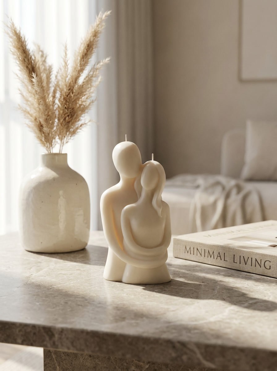 Embrace 1 - Daura.pt vela casal artesanal escultural