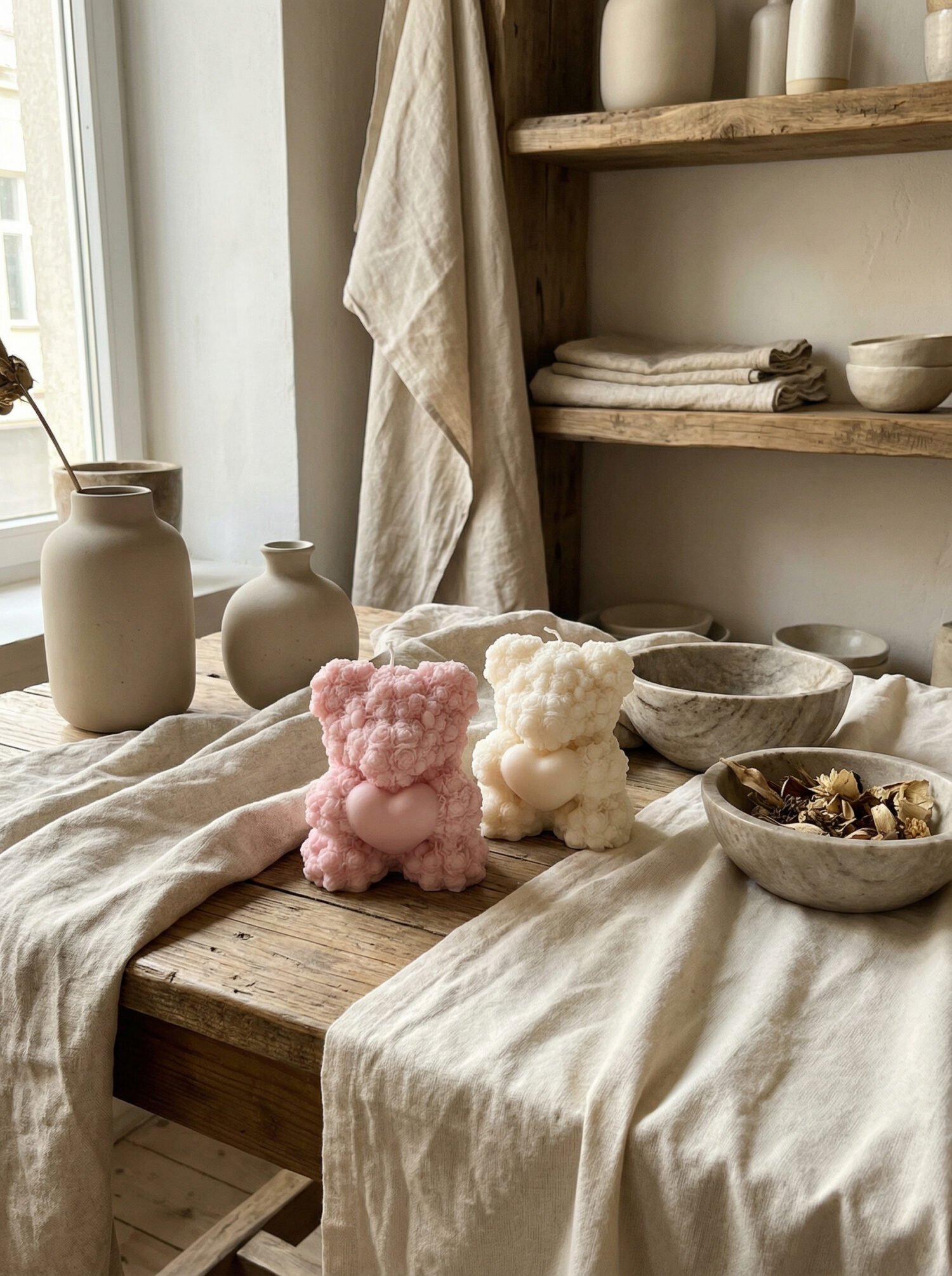 vela ursinho artesanal decorativa