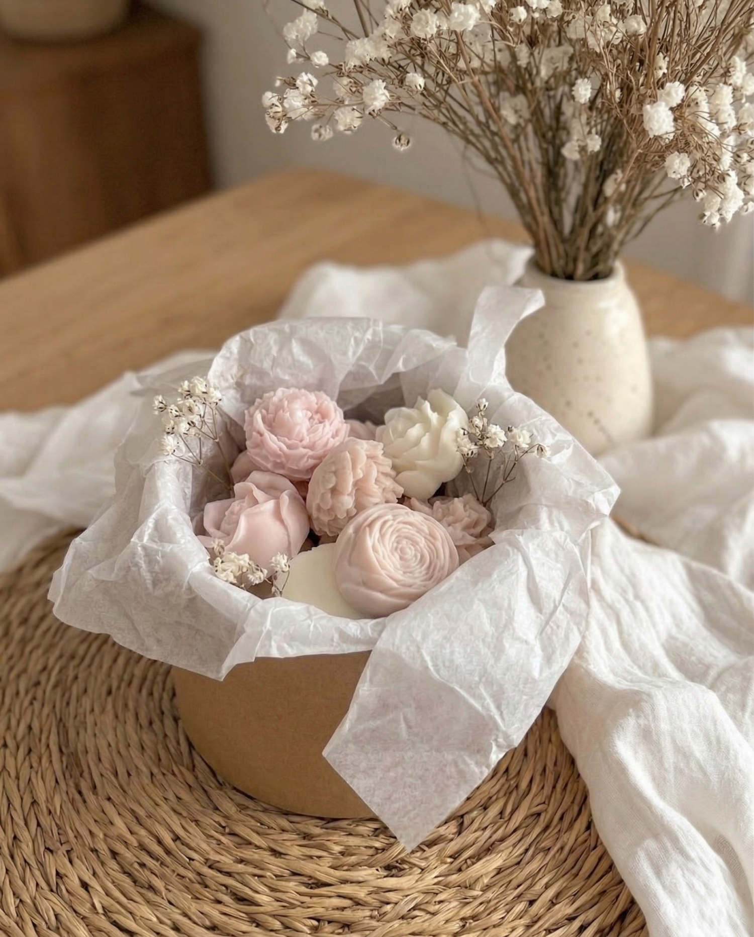 Queimador & Wax Melts Florais Rosa & Creme - Image 2