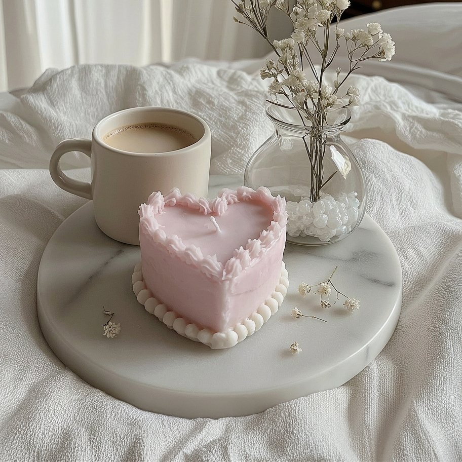 Vela Cherie com Aroma Rosa